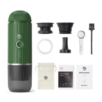 ЕСПРЕСО КАВОВАРКА ICAFILAS PORTABLE ESPRESSO MAKER 19 BAR ПОРТАТИВНА ЗЕЛЕНА