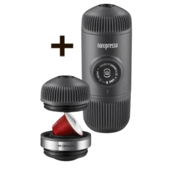 ПОРТАТИВНА КАВОВАРКА WACACO NANOPRESSO З АДАПТЕРОМ ДЛЯ КАПСУЛИ