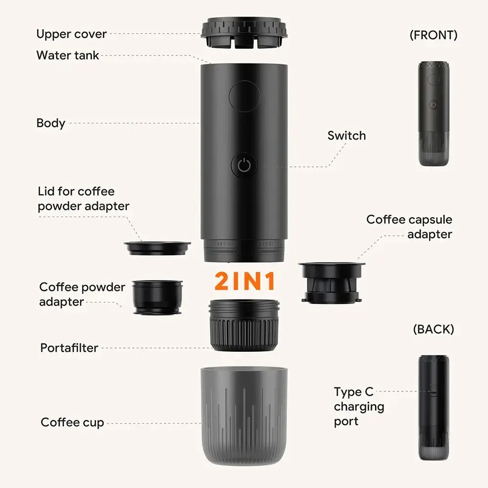 Купити ПОРТАТИВНАЯ КОФЕВАРКА ICAFILAS ESPRESSO MAKER 19 BAR С НАГРЕВАНИЕМ КРАСНАЯ ПОРТАТИВНАЯ КОФЕВАРКА ICAFILAS ESPRESSO MAKER 19 BAR С НАГРЕВАНИЕМ КРАСНАЯ