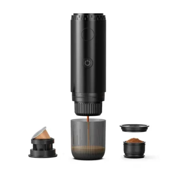 ПОРТАТИВНАЯ КОФЕВАРКА ICAFILAS ESPRESSO MAKER 19 BAR С НАГРЕВАНИЕМ ЧЕРНАЯ