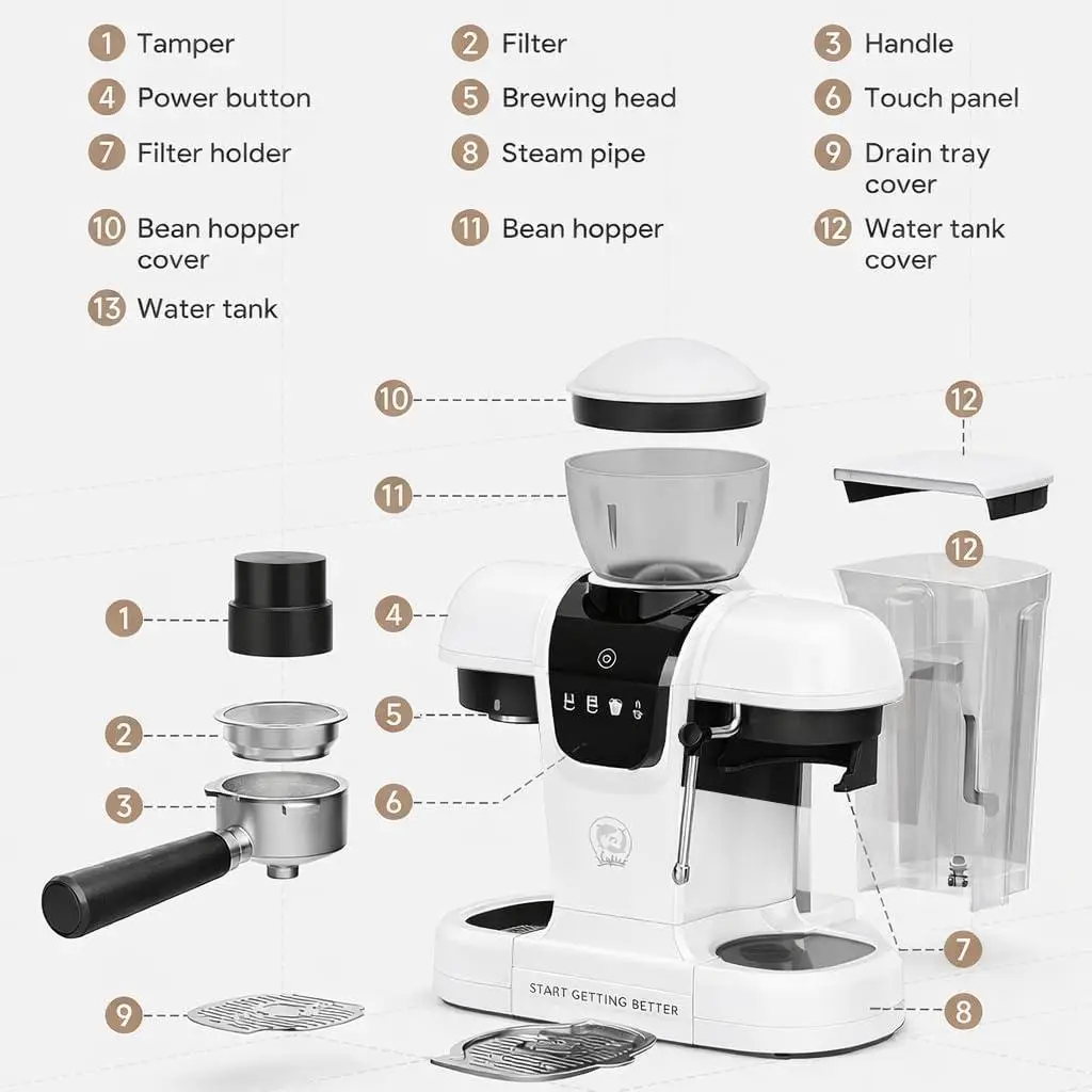 Купити КОФЕВАРКА ICAFILAS SEMI AUTOMATIC ESPRESSO COFFEE MAKER БЕЛАЯ КОФЕВАРКА ICAFILAS SEMI AUTOMATIC ESPRESSO COFFEE MAKER БЕЛАЯ